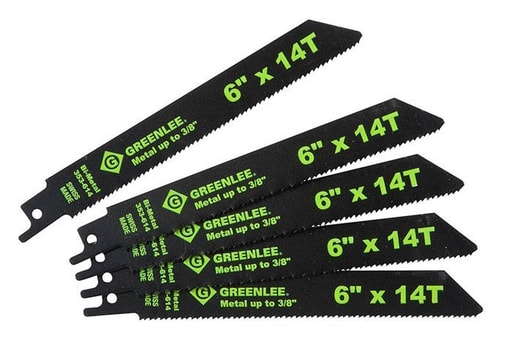 Greenlee Textron - Greenlee 353-614 6 x 3/4 x 0.035" Bi-Metal Straight Back Reciprocating Saw Blade