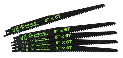Greenlee Textron - Greenlee 353-956 9 x 3/4 x 0.05 Inch Bi-Metal Straight Back Reciprocating Saw Blade