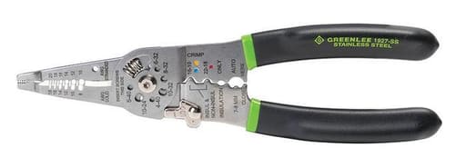 Greenlee Textron - Greenlee 1927-SS 8 to 10 AWG Black Stainless Steel Combination Wire Stripper/Crimper