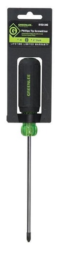 Greenlee Textron - Greenlee 0153-34C 10-5/16 Inch Black/Green Phillips/Heavy Duty Screwdriver
