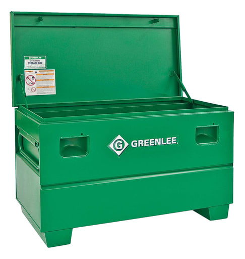 Greenlee Textron - Greenlee 2448 16.6 cu.ft Heavy Duty Jobsite Chest, 16ga Steel, Steel Recessed/Concealed Lock Protection, 25"H x 48"W x 24"D