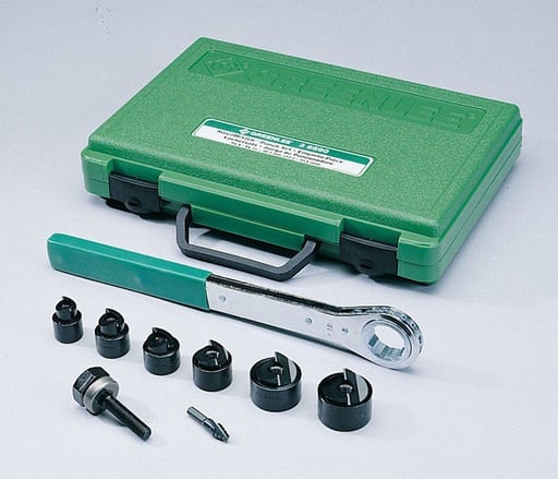 Greenlee Textron - Greenlee 36690 Hexagonal Ratchet Knockout Punch Driver Kit