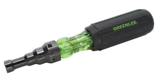 Greenlee Textron - Greenlee 9753-11C 7-7/16 Inch Black/Green Conduit Reaming/Flat Screwdriver
