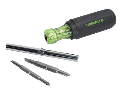 Greenlee Textron - Greenlee 0153-42C 6-Piece Green/Black Hardened Steel Combination/Flat Tip/Phillips/Hex Screwdriver Set
