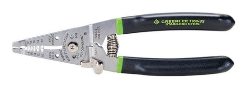 Greenlee Textron - Greenlee 1950-SS 18 to 10 AWG Black Stainless Steel Spring Return Wire Stripper/Cutter/Crimper