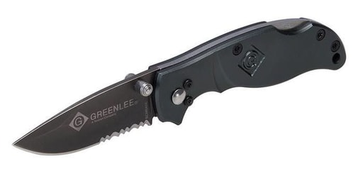 Greenlee Textron - Greenlee 0652-25 2.25" 440C Stainless Steel Titanium-Coated Folding Drop Point Pocket Knife