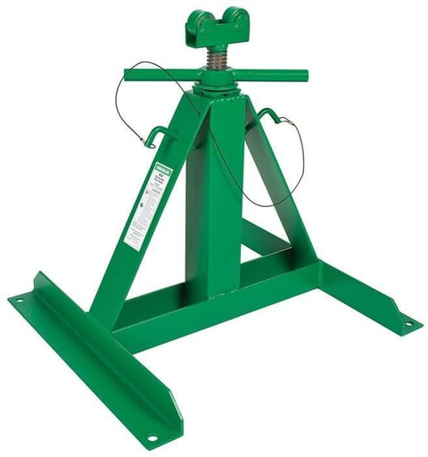Greenlee Textron - Greenlee 683 24 ? 21 x 54" Welded Steel Screw Cable Reel Stand