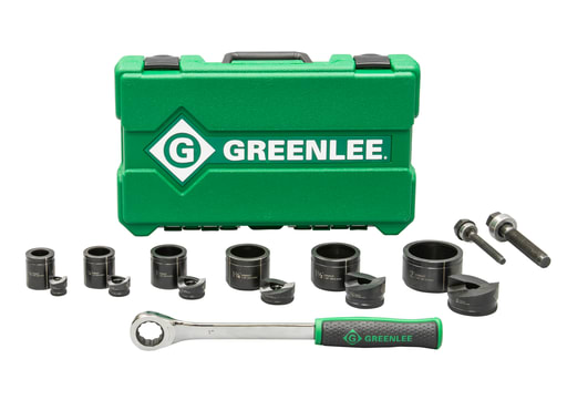 Greenlee Textron - Greenlee 7238SB 1/2 to 2" Ratchet Knockout Punch Driver Kit