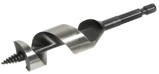 Greenlee Textron - Greenlee 60A-3/4 4.5" 1-Flute Hex-Shank Self Feed Screw Point Stubby Auger Drill Bit