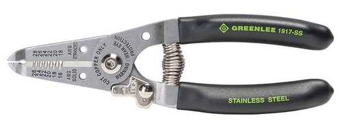 Greenlee Textron - Greenlee 1917-SS 16 to 26 AWG Stainless Steel Spring Return Wire Stripper/Cutter/Crimper