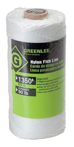 Greenlee Textron - Greenlee 607 Nylon Fish Line, 1350ft, 90lb