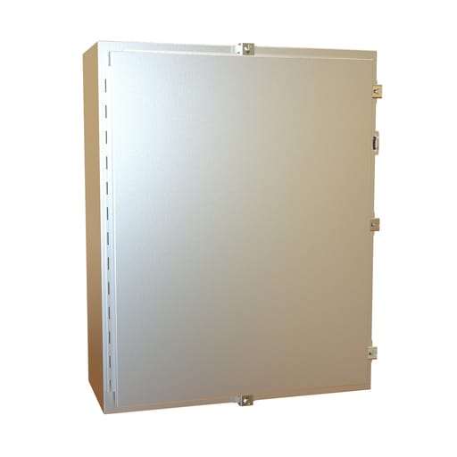 Hammond Mfg - Hammond Manufacturing 1418N4SSK10 24 x 10 x 30 Inch NEMA 4X Brushed 304 Stainless Steel Single Door Enclosure with Panel