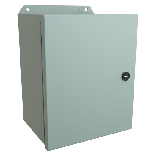 Hammond Mfg - Hammond Manufacturing EJ1086 8 x 6 x 10 Inch NEMA 4/12/13 Gray 16 Gauge Steel 1-Door Enclosure