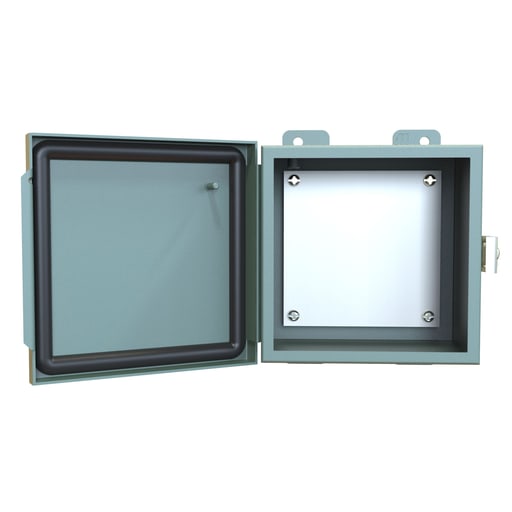 Hammond Mfg - Hammond Manufacturing 1414PHE 6 x 4 x 6 Inch NEMA 12/13 Gray 16/14 Gauge Steel Enclosure with Panel