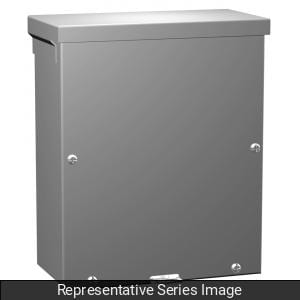 Hammond Mfg - Hammond C3R884SC 8 x 8 x 4 Inch Type 3R Screw Cover Junction Box, Steel, Gray