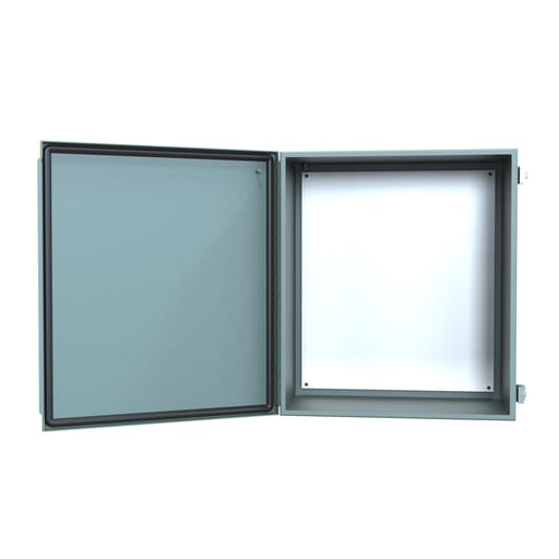 Hammond Mfg - Hammond Manufacturing 1414PHO8 14 x 8 x 16 Inch NEMA 12/13 Gray 16/14 Gauge Steel Enclosure with Panel