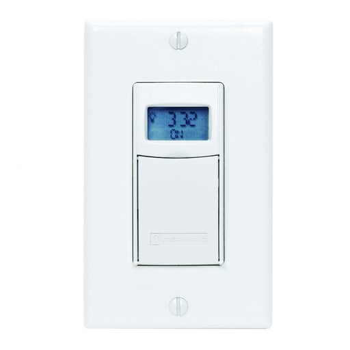 Intermatic, Inc - Intermatic EI400WC 120 to 277 VAC 12 to 28 VDC 20 Amp 1-Pole 3-Way White Digital Auto-Off In-Wall Timer
