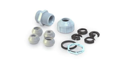 Multi Fittings / Kralo - IPEX 278100 1/2 Inch PVC Non-Metallic Threaded Rigid Conduit Strain Relief Connector