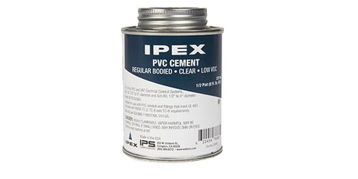 Ipex USA, LLC - Ipex 078884 (CEMC10) Regular-Bodied PVC Solvent Cement, Low VOC, Clear - Pint