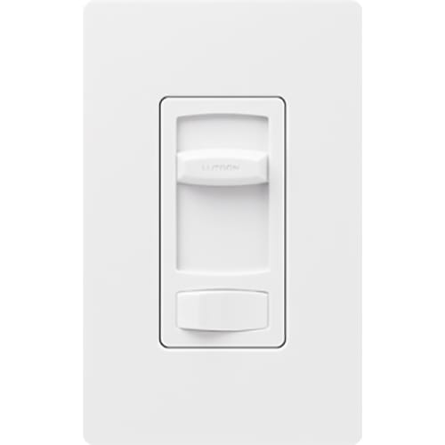 Lutron - Lutron CT-600P-WH 1-Pole 120 VAC 600 VA White Rocker Switch with Linear Slide Incandescent/Halogen Dimmer