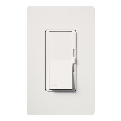 Lutron - Lutron DV-600P-WH Single Pole 600W Incandescent DIVA Dimmer - White