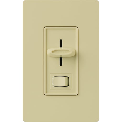 Lutron - Lutron S-603P-IV 600 W 120 VAC Ivory 3-Way Incandescent/Halogen Preset Slide Dimmer with Rocker Switch