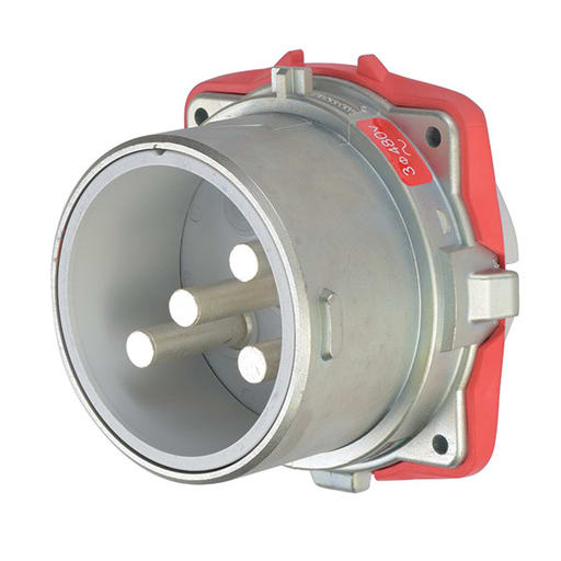 Meltric - Meltric 37-28043 DS200 Inlet, Metal, Zamak, Metal, Size 6, Type 3R, 3P+G, 200A, 480 VAC, 60 Hz