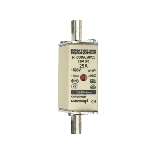 Ferraz Shawmut - Mersen E201185 NH 000 25A 500V GG
