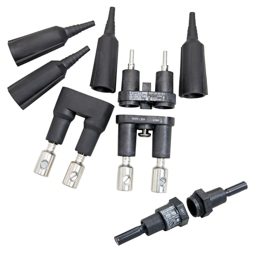 Ferraz Shawmut - Mersen FEB-11-11 600v In-Line Fuse Holder, Single Pole. Use with 1-1/2" x 13/32" (10x38mm) Midget Fuses