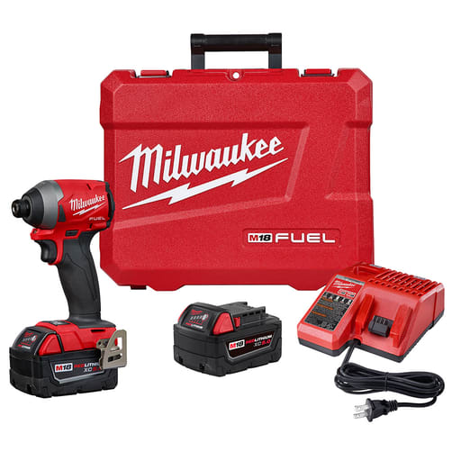 Milwaukee Tool - Milwaukee 2853-22 M18 FUEL™ 1/4" Hex Impact Driver Kit, w/ XC Battery