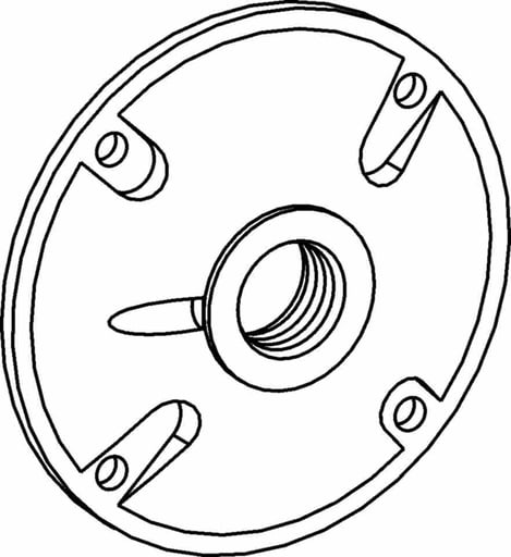 ORBIT - Orbit RC-1 4" Weatherproof Round Cover, Device Mount, (1) 1/2" Outlet Hole - Gray