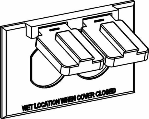 ORBIT - Orbit 1C-DH 1-Gang Weatherproof Device Cover, Horizontal Duplex, Device Mount - Gray