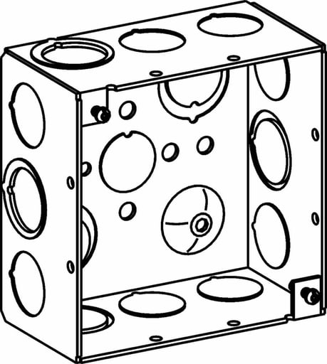 ORBIT - Orbit 4SDB-MKO 4" Square Welded Box, 2-1/8" Deep, w/ MKO, Steel