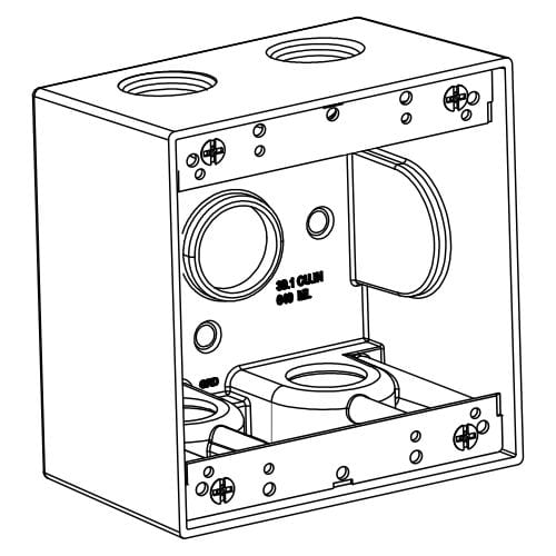 ORBIT - ORBT 2DB75-5 WP GRY 2G OUTLET BOX