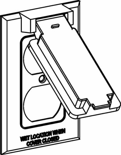 ORBIT - Orbit 1C-DV 1-Gang Weatherproof Device Cover, Vertical Duplex, Device Mount - Gray