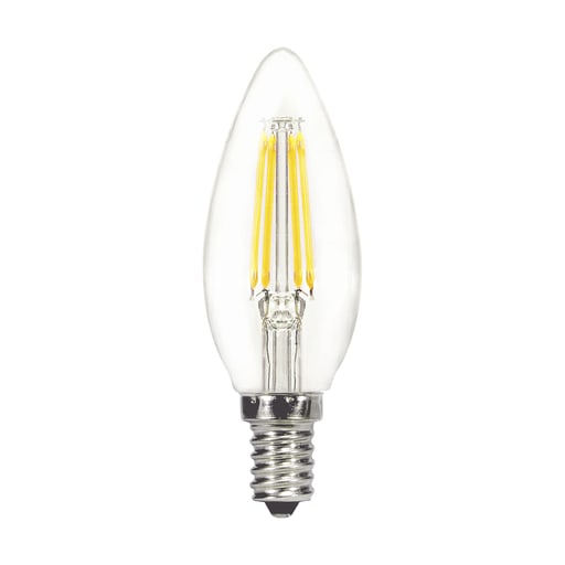 Satco Products, Incorporated - Satco S29890 4 Watt B11 LED; Clear; Candelabra base; 3000K; 350 Lumens; 120 Volt