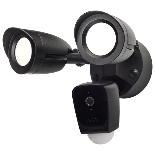 Satco Products, Incorporated - Satco 65-901 Smart LED Security Floodlight Camera, 1080P HD Camera, Starfish Enabled, 150± Veiwing Angle, 20W 120-277V, Wet Location - Black