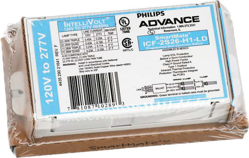 Advance Transformer - Philips Advance ICF-2S18-H1-LD-K Electronic Fluorescent Ballast Kit, Compact Fluorescent. For 18W Quad; 18W Triple Tube; and 16W & 21W 2D Lamps