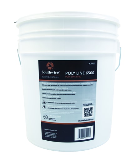 SWTOOLS - Southwire PL6500 (58280540) QUIKline™ Conduit Poly Pulling Line, 6500ft Bucket, 210lb Tensile Strength