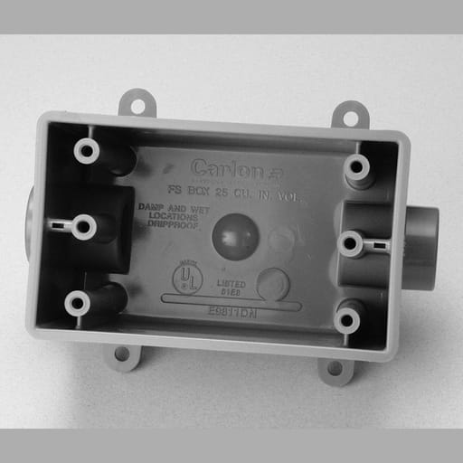Thomas & Betts Co - Carlon E9811DN 1/2" 1-Gang Type-FDC Non-Metallic Switch/Outlet Box