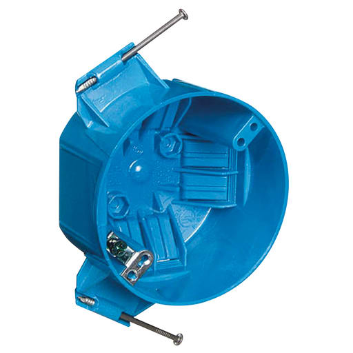 Thomas & Betts Co - Carlon B520P-UPC 4/0 20cu.in Ceiling Box w/ Nails & Ground Lug