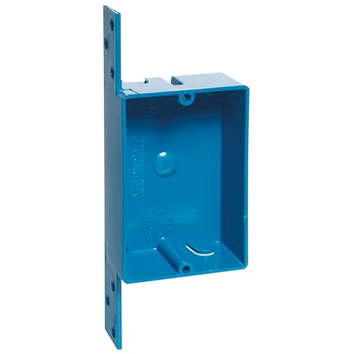 Thomas & Betts Co - Carlon B108B-UPC 1-Gang Bracketed New Work Box, 1-1/4" Deep, 8 cu.in.