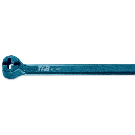 Thomas & Betts Co - Thomas & Betts TY523M-PDT 4" Blue Polypropylene Detectable Cable Tie w/ Stainless Steel Locking Device