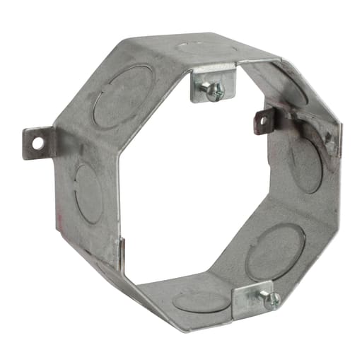 Thomas & Betts Co - Steel City 54531-1/2-3/4 4" Octagon Concrete Box, 2" Deep, 1/2" & 3/4" Single Row KO's, Steel, 23.0"³