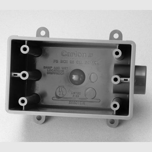 Thomas & Betts Co - Carlon E9801EN 3/4" 1-Gang Type-FD Non-Metallic Switch/Outlet Box
