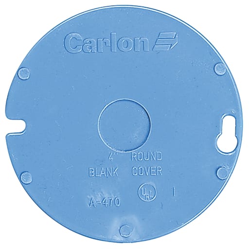 Thomas & Betts Co - Carlon A470D 4" Round Box Cover w/ 1/2" Knockout, Non-Metallic
