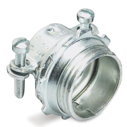 Thomas & Betts Co - Thomas & Betts 3309 3" Two-Screw Connector, Non-Insulated. For use with Non-Metallic Cable and Flexible Cord
