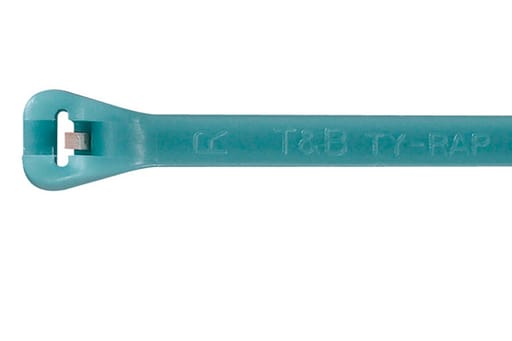 Thomas & Betts Co - Thomas & Betts TYZ527M 2-Piece 13 Inch 120 lb Aqua Tefzel Cable Tie