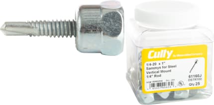 Cully / Mineralac - Cully 61169J 1/4-20 x 1" Sammys® for Steel, Vertical Mounting, 3/8" Rod, Model #DSTR 1. Jar Package