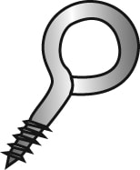 Cully / Mineralac - Cully 66404 #4 Screw Eyes, Inside Eye Diameter 39/64", Zinc
